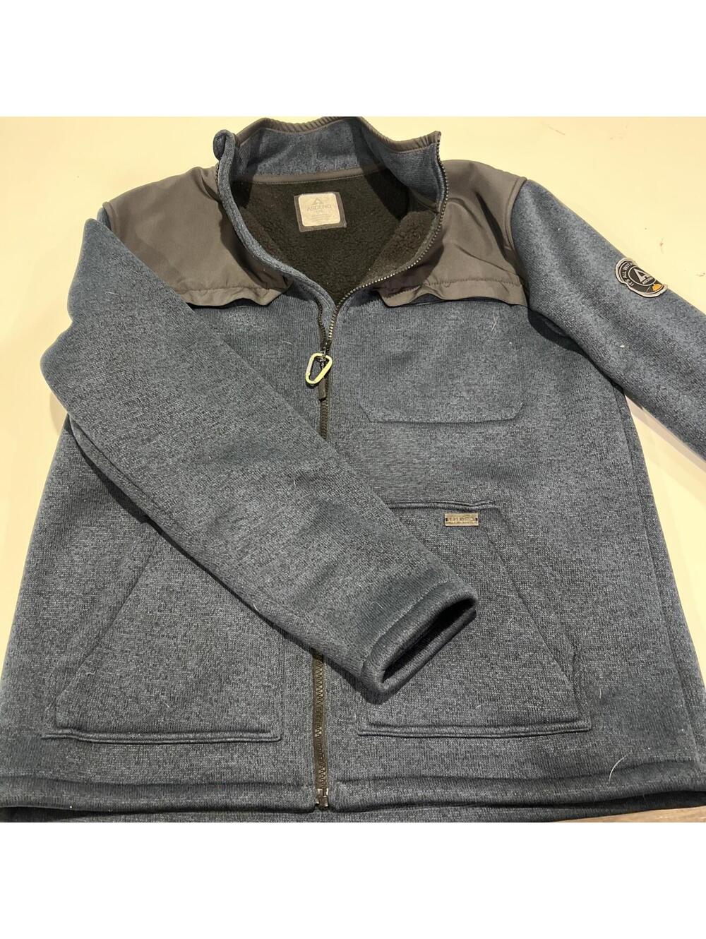Ascend Men’s Large Blue Pullover 1/4 Zip Fleece Jacket Shirt Outdoor Hiking